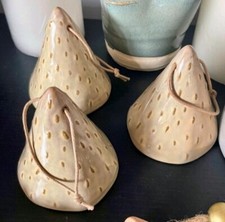 Studio McGee Ornaments Set Christmas Tree Bell Threshold NEW Ceramic Beige