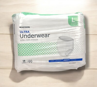 McKesson Adult Disposable Pull on up Underwear Diapers L Heavy Absorbency 18 Ct