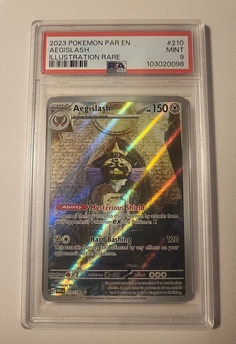 2023 POKEMON PAR EN-PARADOX RIFT ILLUSTRATION RARE #210 AEGISLASH PSA 9