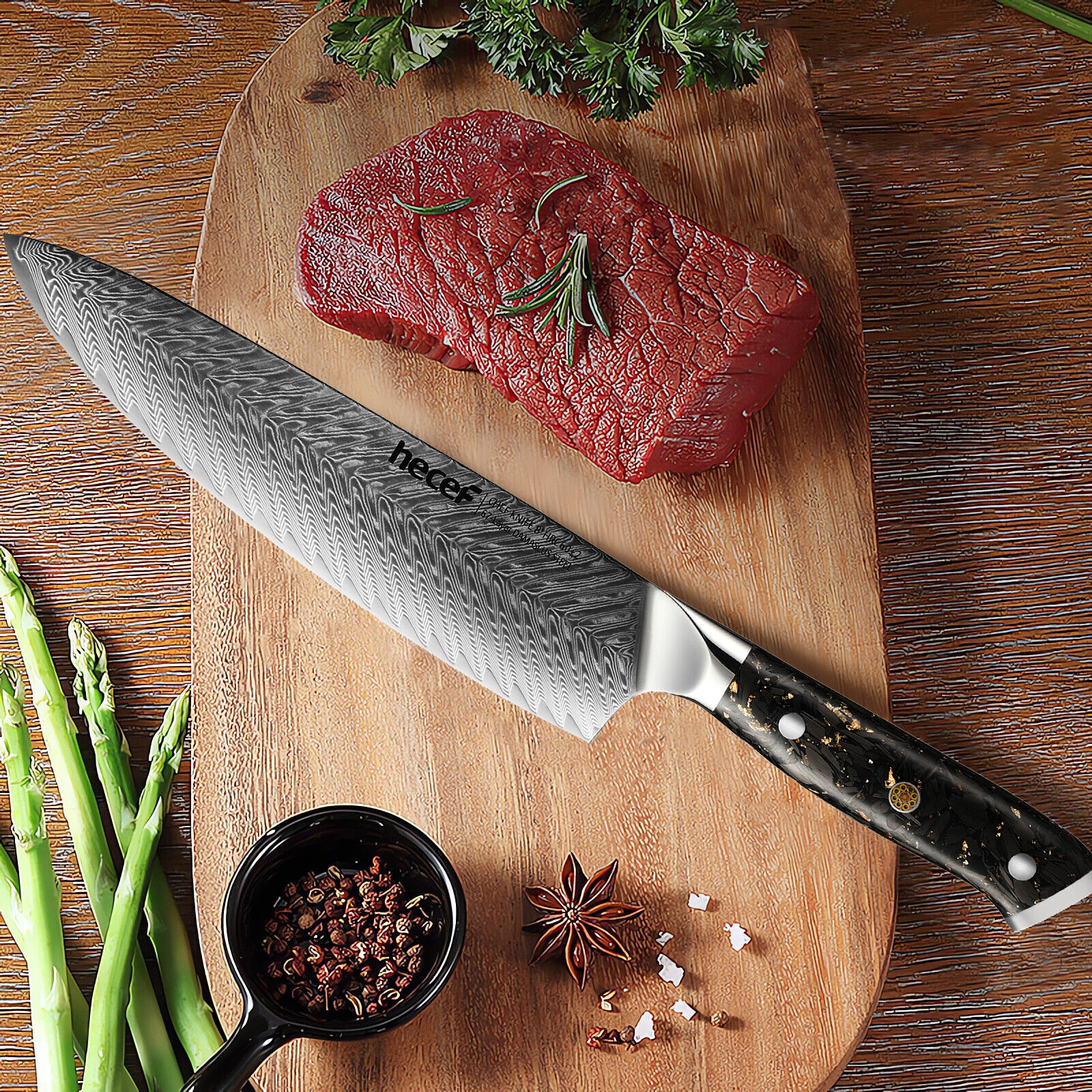 8in Chef Knife 67-Layer Japanese VG10 Damascus Steel Kitchen Knife Resin Handle