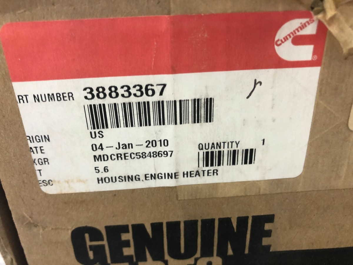 Cummins Engine Heater Housing 3883367 | eBay