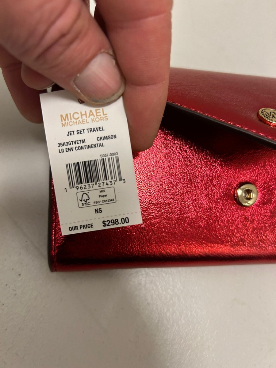 Michael Kors Jet Set Travel Large Logo Envelope Continental Wallet 
