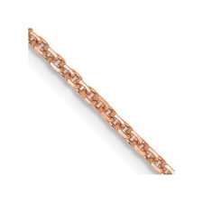14K Rose Gold 1.4mm Cable Chain Necklace 18" 2.74g Gift for Mother