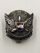 Vintage United Airlines Sterling Silver Service Lapel Pin Clasp Pin Closure