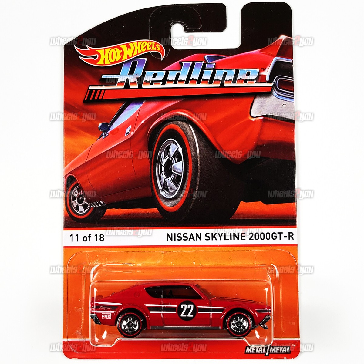 ホットウィール 2016 レッドライン ニッサン スカイライン 2000GT-R HOT WHEELS REDLINE NISSAN SKYLINE H/T 2000GT-X BLACK 02/18