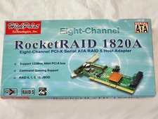 RocketRaid High Point 1820ALF 1820A V1.2 SATA Raid Controller Card w/ Software