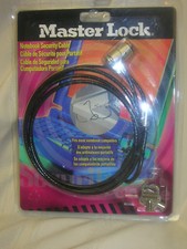 Master Lock Notebook Security Cable 64032A NIP Fits Most Notebook Computers NEW