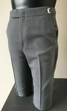 GREY FLAT FRONT WOOL BLEND SUIT TUXEDO TROUSER PANT MEN'S size 28 to 49