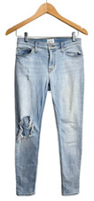 HUDSON Jeans Size 26 Womens Midrise Ankle Natalie Distressed Super Skinny