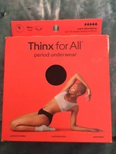 Thinx for All Period Better Underwear Bikini Panties Sup Absorption Black S NWT