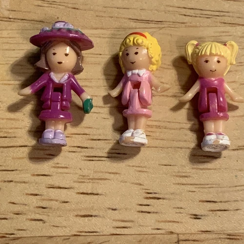 3 Vintage Figures Bluebird Polly Pocket 1989 High Street Money Tiny Tina FiFi