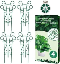 Plant Trellis for Potted Plants 4 Pack Stackable Indoor Outdoor Climbing Housepl
