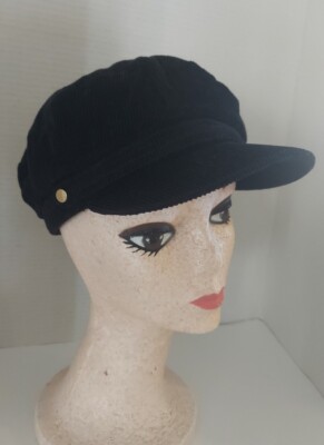 Corduroy Captains Hat Black Accessorize London