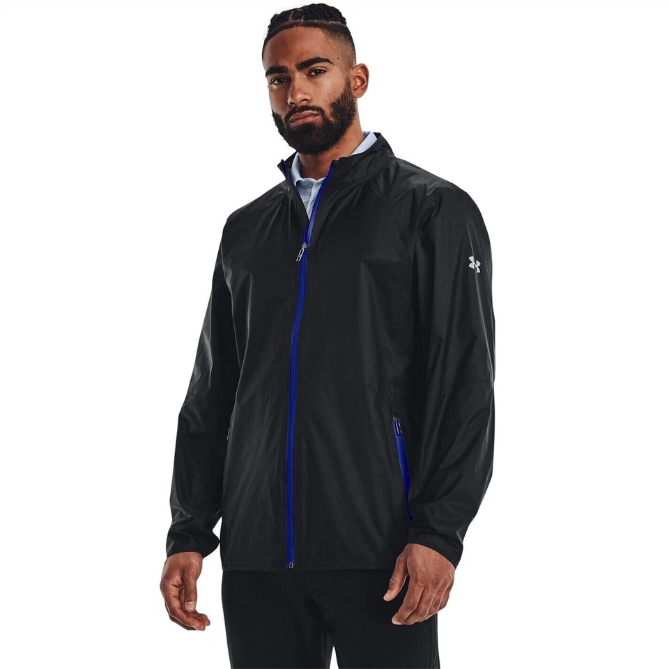 Under Armour Golf Stormproof Repel Wind & Waterproof Rain Jacket, Black, NEW - Image 2 of 4