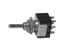 One Miniature DPDT Toggle Switch 3 Position ON-OFF-ON 25014