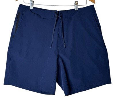 Men's Ten Thousand The Foundation Short Lined Athletic Boardshorts Navy Large 7''