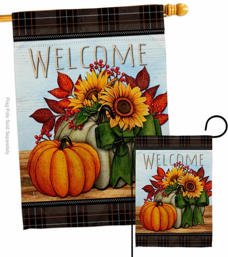 Pumpkin Bouquet Garden Flag Harvest Autumn Falltime Decorative Yard House Banner - Picture 4 of 17