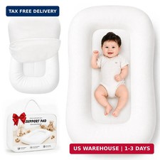 Baby Lounger for Newborns 0-24 Months, Soft Breathable Cotton Infant Support Cus