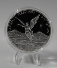 2017 Mexico 2 oz Silver Libertad Proof .999 fine silver