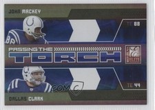 2009 Donruss Elite Passing the Torch Blue /199 John Mackey Dallas Clark HOF 0f3