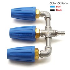 Triple Turbo Nozzle High Pressure Washer Rotating Spray Tip 4000PSI 1/4'' Quick
