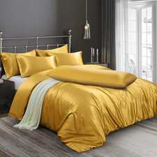 6 Pieces Satin Duvet Cover King Size Luxury Silky Bedding Duvet Cover Set with 1