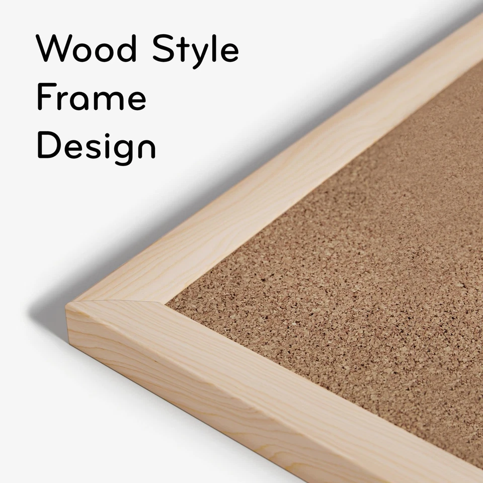 U Brands Cork Bulletin Board, 23 x 17 Inches, Light Birch Wood Frame (265U00-01) - Image 3 of 4