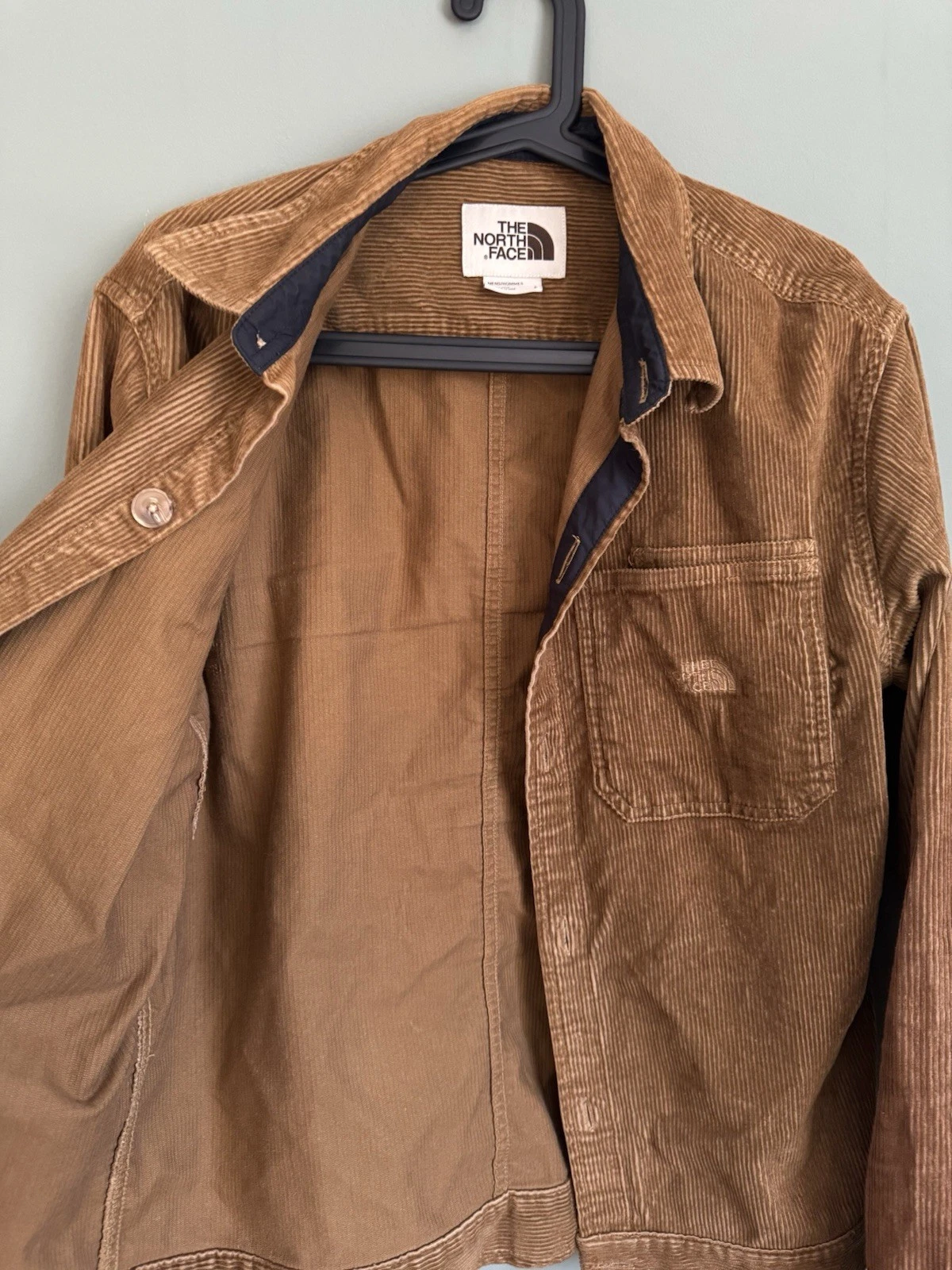Men’s North Face Denim Jacket Mustard Yellow S/P Nice Fit