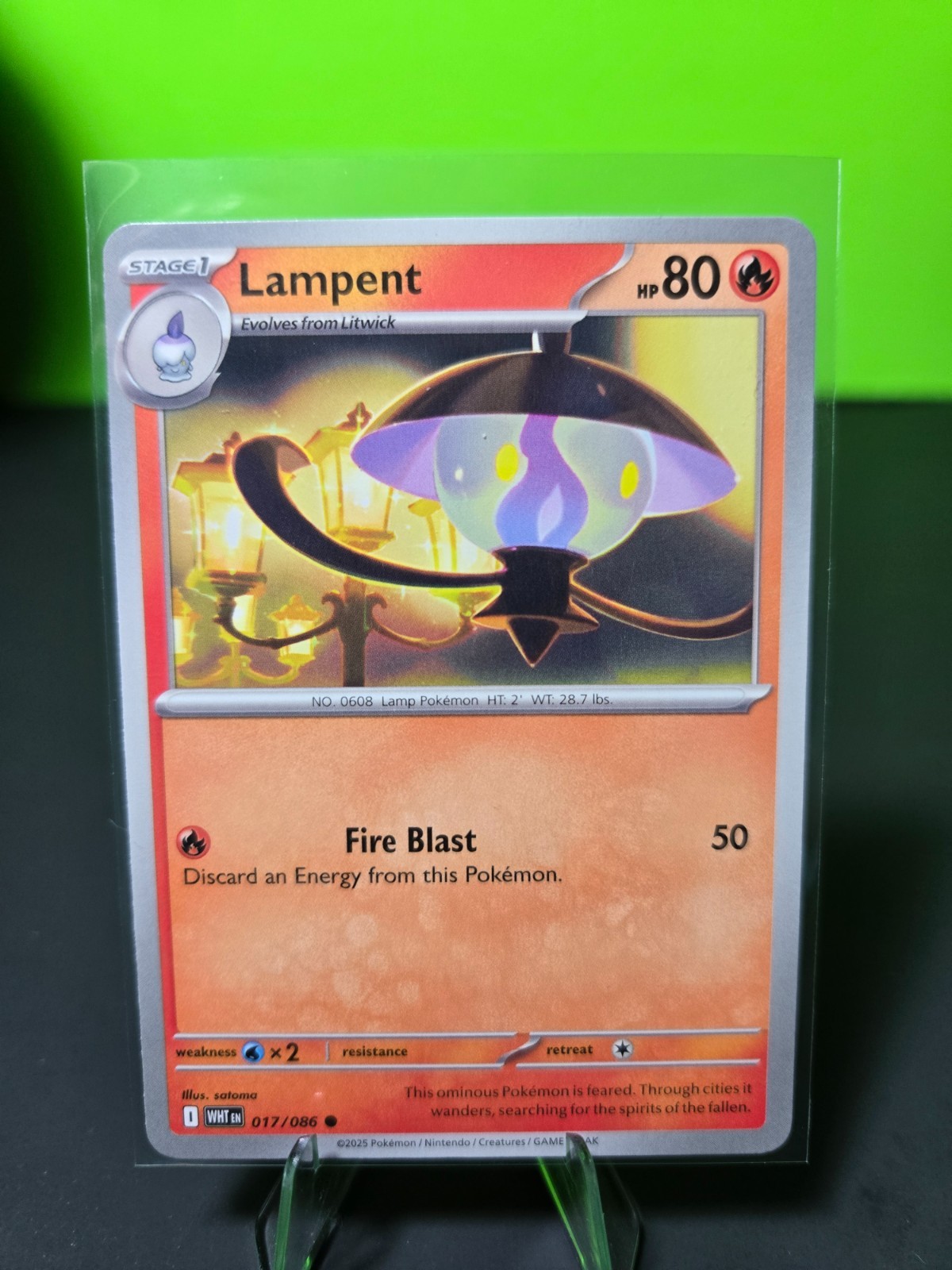 Lampent 17/086 | Near Mint REVERSE HOLOFOIL | SV: White Flare Pokemon TCG