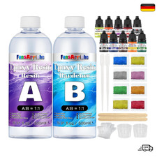 Epoxy Resin Set 1000ml Glasklar Kunstprojekt DIY