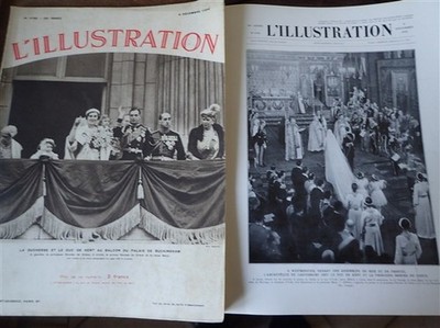 ILLUSTRATION 1934 4788 HOCHZEIT HERZOG VON KENT CORNEILLE TOSCANINI ILE DE FRANCE SEM