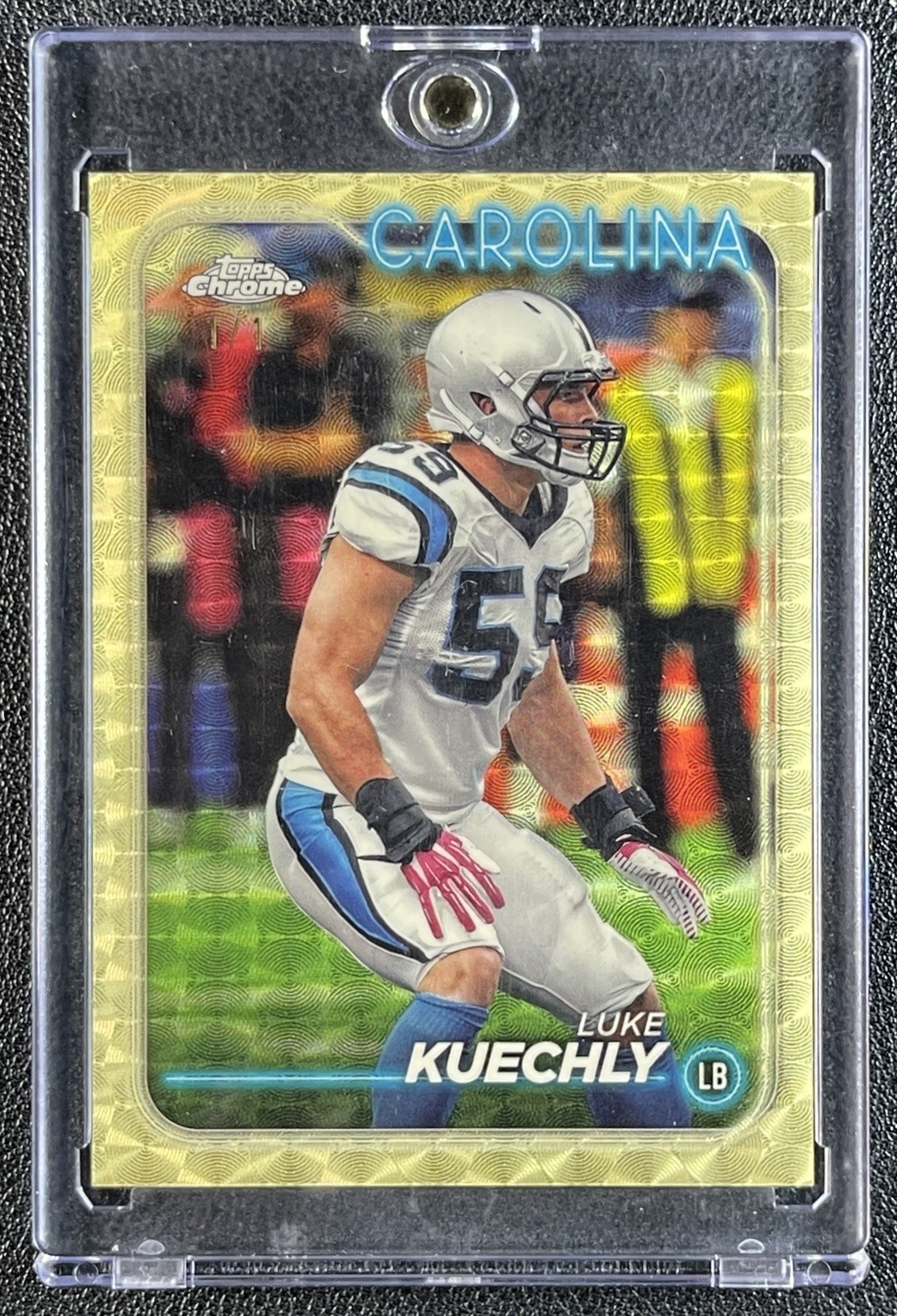 1/1 LUKE KUECHLY 2024 TOPPS CHROME #13 SUPERFRACTOR 1/1 PANTHERS
