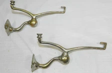 Antique Bathroom Shelf Brackets Hardware Victorian ART BRASS for Glass Shelves