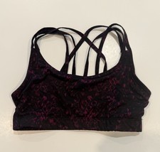 GAP Fit Strappy Sports pink & black animal print medium Impact size medium 