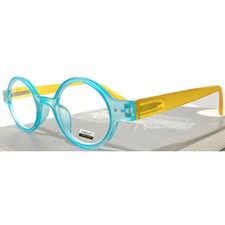 MIASTO CIAO ROUND OAVL READING GLASSES 2.50 COLORFUL BLUE/YELLOW SPECIAL 