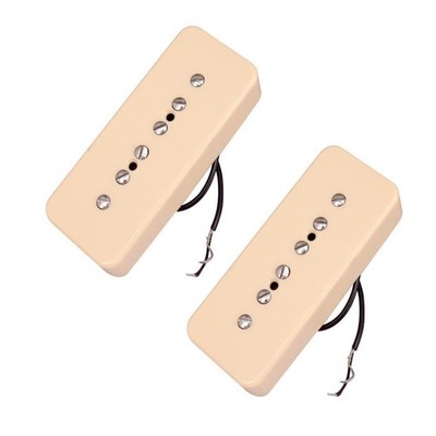2 Stück Cream P90 Soapbar Neck & Bridge Pickups Für LP EPI E-Gitarre