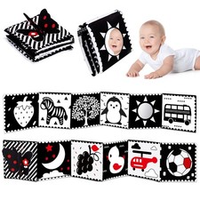 Black and White High Contrast Toys for Baby 0-3 3-6 months Infant Tummy Time Sof