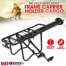 65kg Max Alloy Rear Bicycle Pannier Rack Carrier Bag Luggage Cycle Mountain Bike