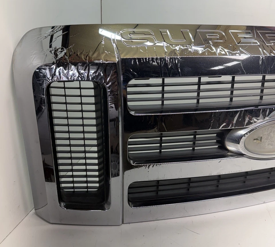 Parrilla cromada delantera Ford F250 F350 Super Duty 2008-2010 OEM Foto 2 de 4