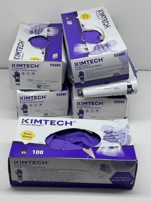 (500) EXPIRED Kimtech 55080 Purple Nitrile Powder Free Exam Glove XS Extra Small