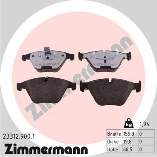 Zimmermann BremsbeläGe Bremsbelegsatz Vorne FüR BMW 5Er Touring-image