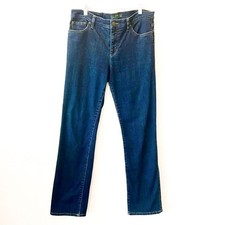 Lauren Ralph Lauren Classic Straight Leg Stretch Denim Jeans Dark Wash Blue 10