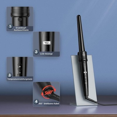 ELEHOT Lockenstab 5 in 1 LCD Keramikbeschichtung Curling Iron Turmalin Keramik