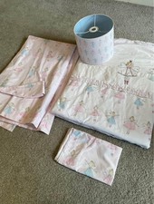 Dunelm Fairy cotbed duvet cover, pillow case, curtains and lightshade