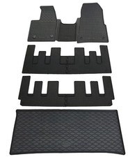Gummi Fußmatten + Kofferraumwanne für Ford Tourneo Custom 2018- Facelift im Set