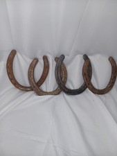 Lot of 4 Vintage Rusty Used Steel Horseshoes Rustic Western Art Craft Decor