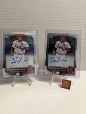 2 CARDS- Sammy Hernandez 25 Bowman Chrome #CPA-SH 1st Auto Refractor /499 & Base