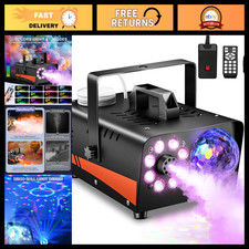 800W Fog Machine with 4500CFM Output, Remote Control for Halloween  Disco Parti