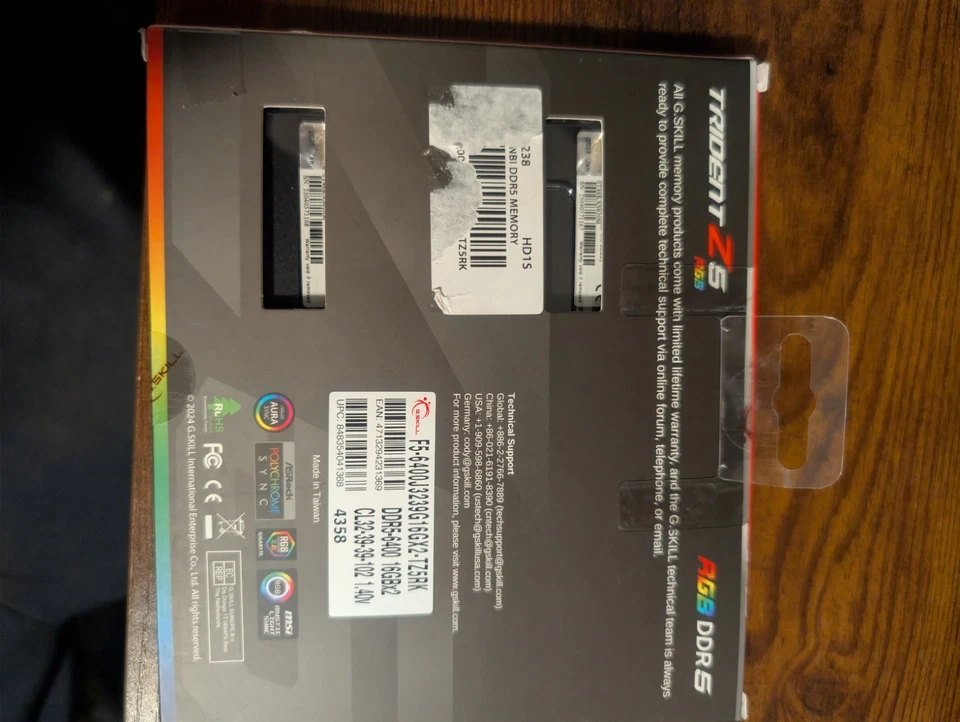 G. Skill Trident Z5 RGB Series DDR5 RAM 32GB (2x16GB) 6400mt/S - Image 2 of 2