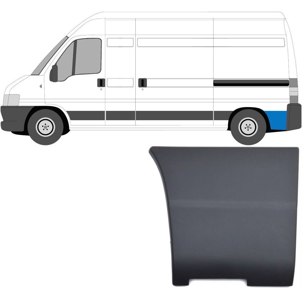 Rear wing side trim for Citroen Jumper 2002-2006 / Left